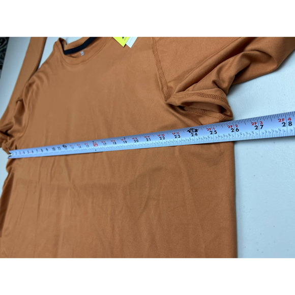 All In Motion Men XXL Orange Long Sleeve Performance Top Moisture Wicking Shirt - Picture 3 of 8